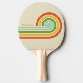 Retro ABC Street Curl-ränder med namn Pingisracket