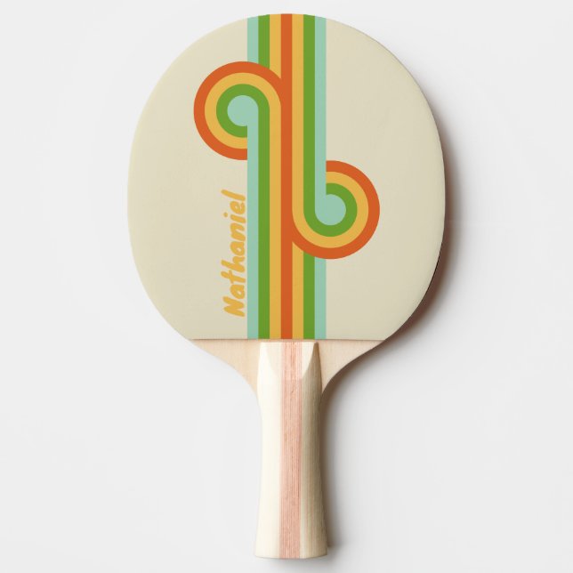 Retro ABC Street Stripe Loop med namn Pingisracket (Framsidan)