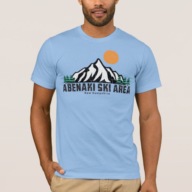 Retro Abenaki Ski Area Texas T Shirt (Framsida)
