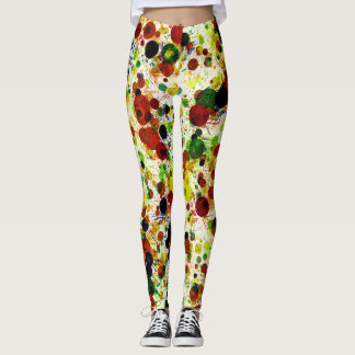 Retro Abstract Circles & Dots Leggings