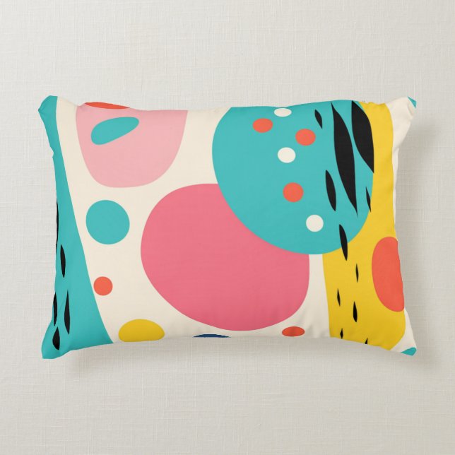 Retro Abstract Forest Pillow Prydnadskudde (Framsidan)