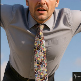 Retro Abstract Tie Muted Primary Colors Slips