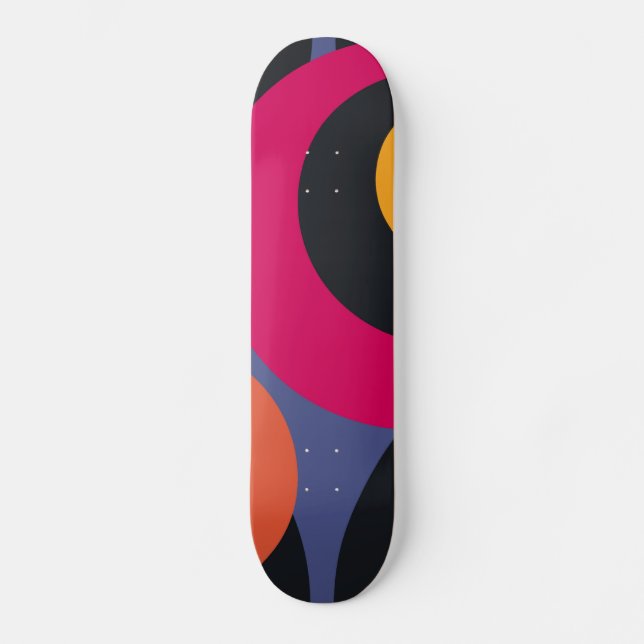 Retro Abstrakt Art Old School Skateboard Bräda 21,6 Cm (Framsida)