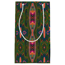 Retro Abstrakt Blue, Grönt och Orange Mönster