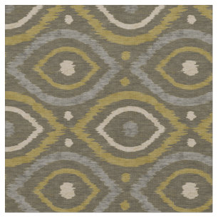 Retro abstrakt design i grön Ikat navajo stil Tyg