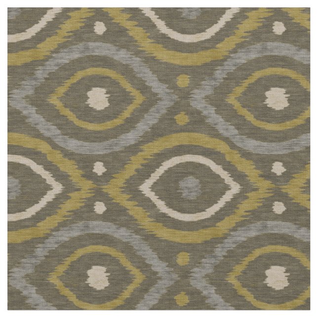 Retro abstrakt design i grön Ikat navajo stil Tyg (Närbild)