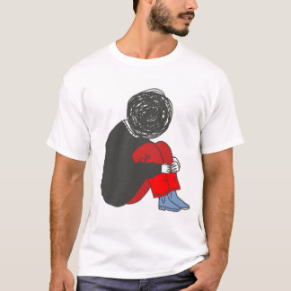 Retro Abstrakt Expressionism Depression Ansikte Il T Shirt