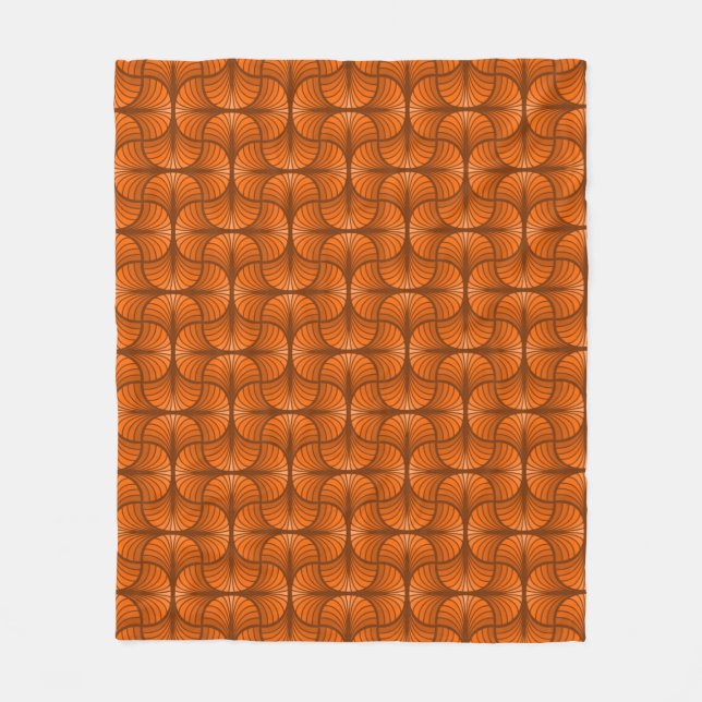 Retro Abstrakt Fleece Blanket (Framsidan)