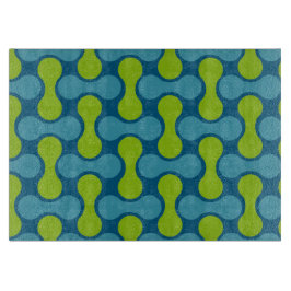 Retro Abstrakt Geometric Mönster i blått och Grönt