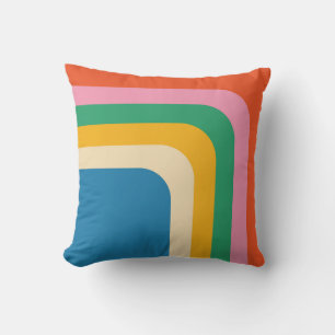 Retro Abstrakt Geometric Mönster Kudde