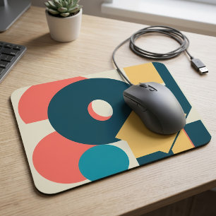 Retro Abstrakt Geometrisk Risograf Konst Design Musmatta