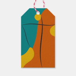 Retro Abstrakt Harmony Presentetikett