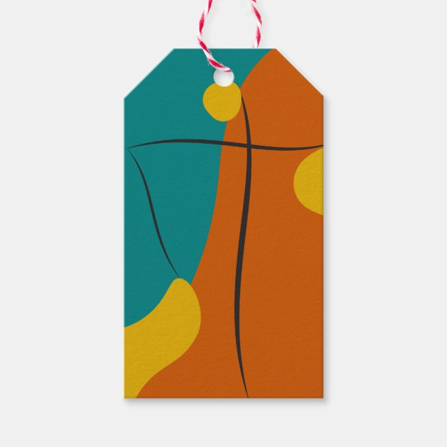 Retro Abstrakt Harmony Presentetikett (Framsidan)