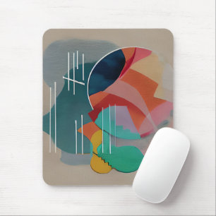 Retro abstrakt minimalistisk konst musmatta