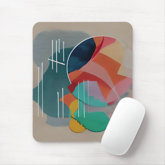 Retro abstrakt minimalistisk konst  musmatta (Med mus)