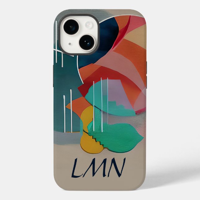 Retro abstrakt minimalistisk konstmonogram (Baksida)