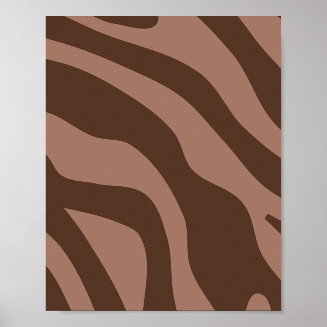 Retro Abstrakt Mocha Mousse 03 Poster (Framsidan)