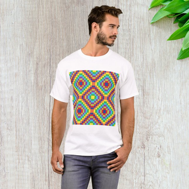 Retro Abstrakt Mönster T Shirt (Skapare uppladdad)