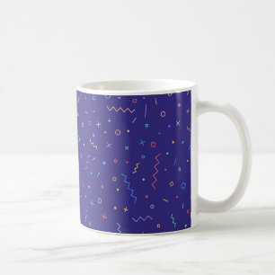 Retro Abstrakt Neon Mönster Kaffemugg