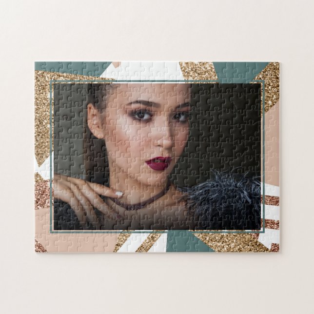 Retro-Abstrakt på 80 sekunder | 70-talets Grönt oc Pussel (Horisontell)