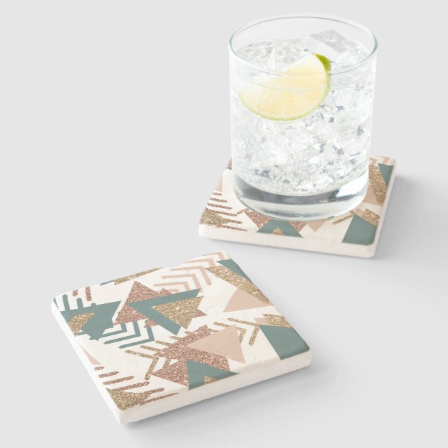 Retro-Abstrakt på 80 sekunder | 70-talets Grönt oc Stenunderlägg (Sidan)