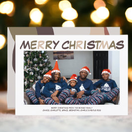 Retro Abstrakt Photo God jul Julkort