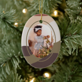 Retro Abstrakt Photo jul Julgransprydnad Keramik