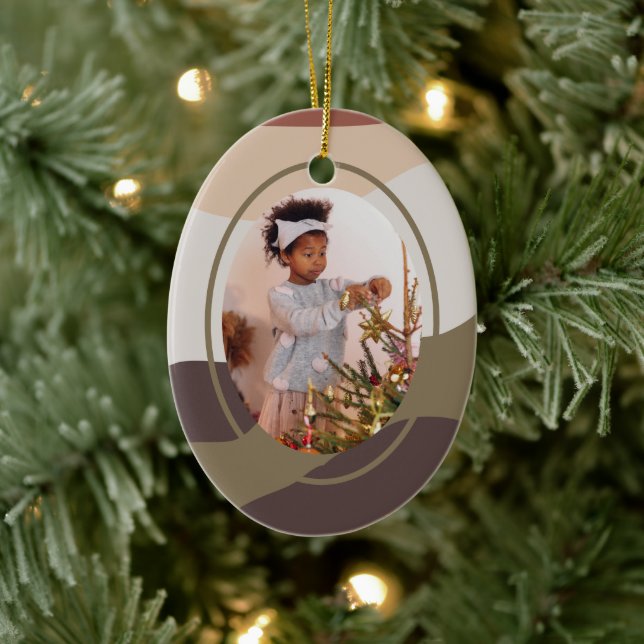 Retro Abstrakt Photo jul Julgransprydnad Keramik (Träd)