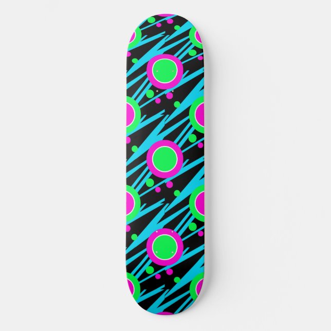 Retro Abstrakt Polka Dot Mönster Skateboard Bräda 20 Cm (Framsida)
