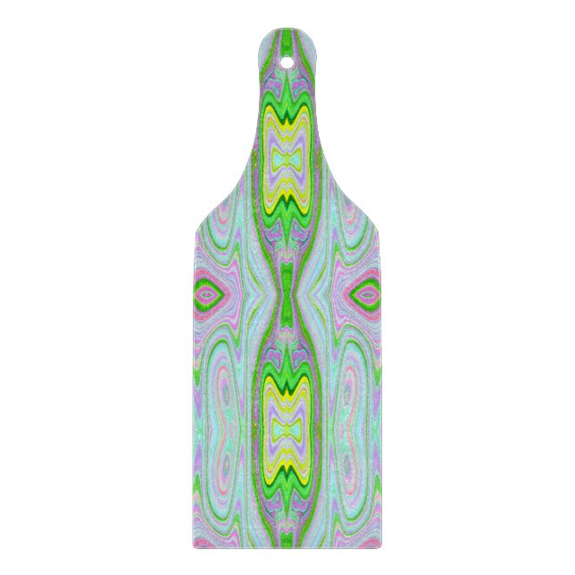 Retro Abstrakt Rosa, Lime Green och Aqua Mönster (Framsidan)