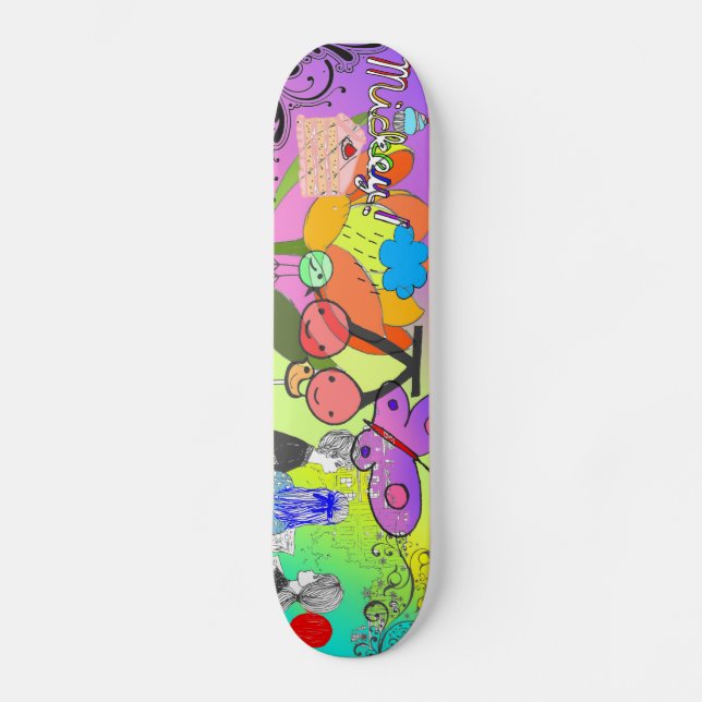 Retro abstrakt Skateboard (Framsida)