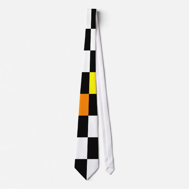 Retro abstrakt svartvit Tie Slips (Framsida)