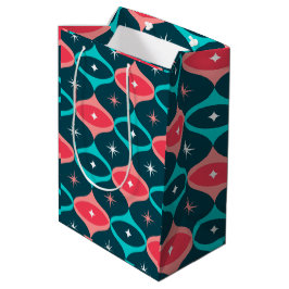 Retro Abstrakt Teal and Coral Gift Bag