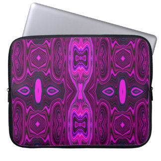 Retro Abstrakt Varmt Rosa och Magenta Mönster Laptop Fodral