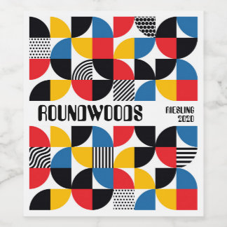 Retro Abstrakt Vin-etikett Vinflaska Etikett
