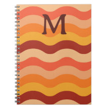 Retro abstrakt vinkarare orange och gult Monogramm