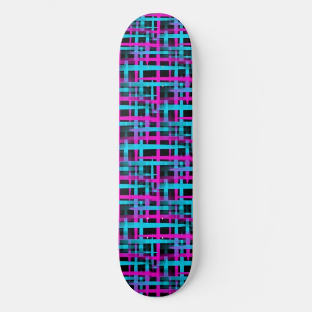 Retro Abstrakt Weave Mönster Mini Skateboard Bräda 18,7 Cm (Framsida)