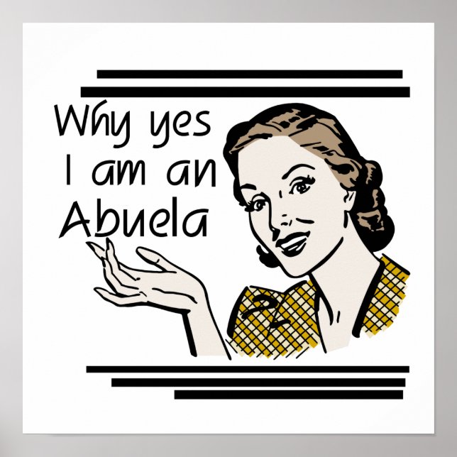 Retro Abuela Gifts Poster (Framsidan)