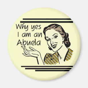 Retro Abuela T-tröja och gåvor Magnet