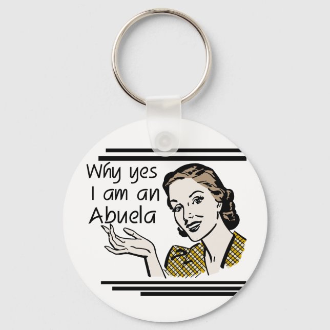 Retro Abuela T-tröja och gåvor Nyckelring (Framsida)