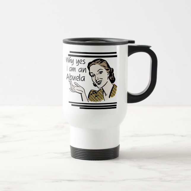 Retro Abuela T-tröja och gåvor Resemugg (Höger)