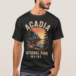 Retro Acadia Nationalpark Maine Est 1916 T Shirt