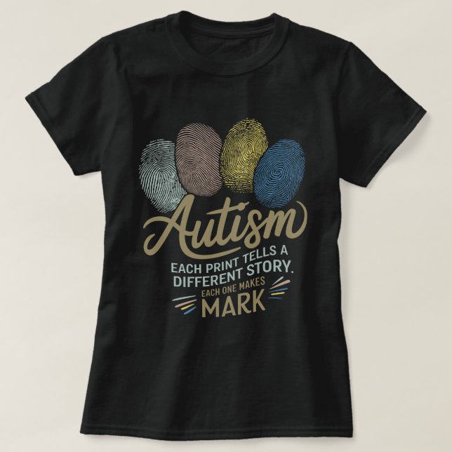 Retro Accept Kärlek förstår autism-acceptans T Shirt (Design framsida)