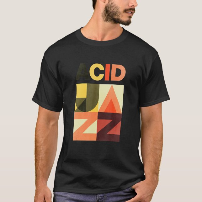 Retro Acid Jazz 90s Jazz T Shirt (Framsida)