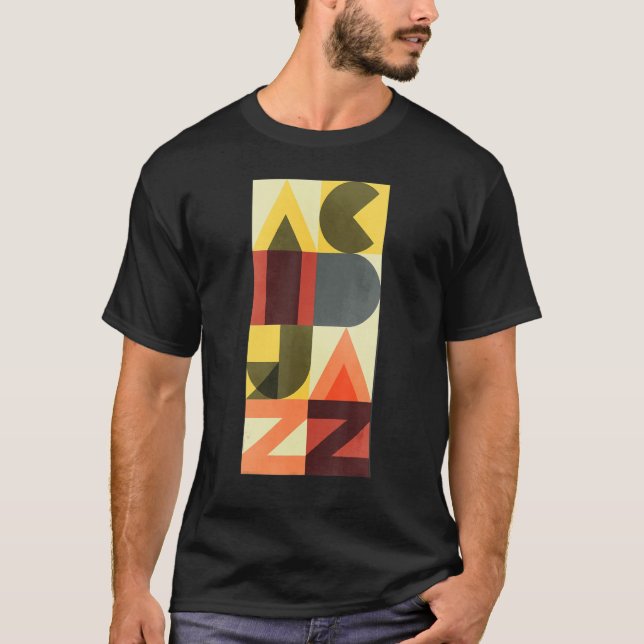 Retro Acid Jazz 90s Jazz T Shirt (Framsida)