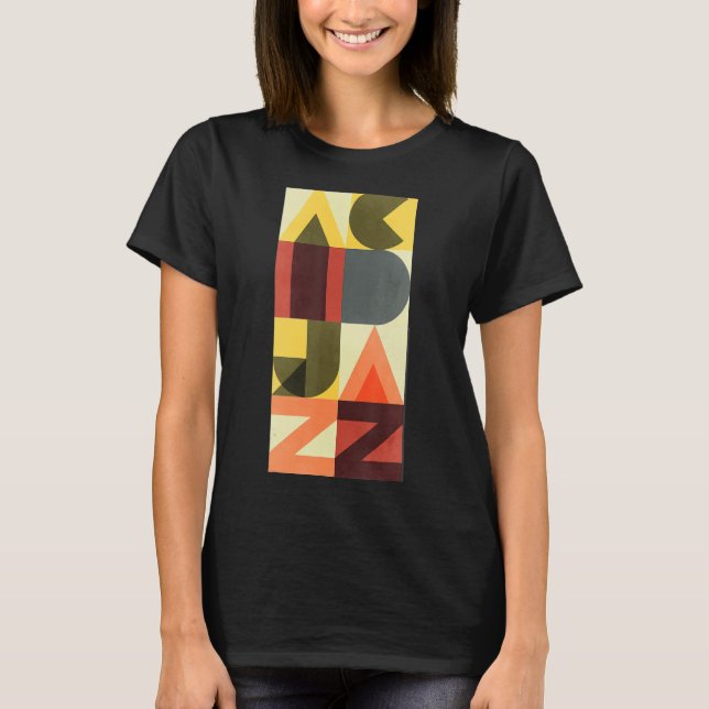 Retro Acid Jazz 90s Jazz T Shirt (Framsida)
