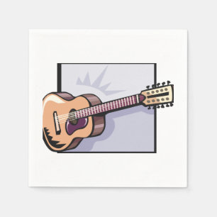 Retro Acoustic 12-String Guitar Pappersservett