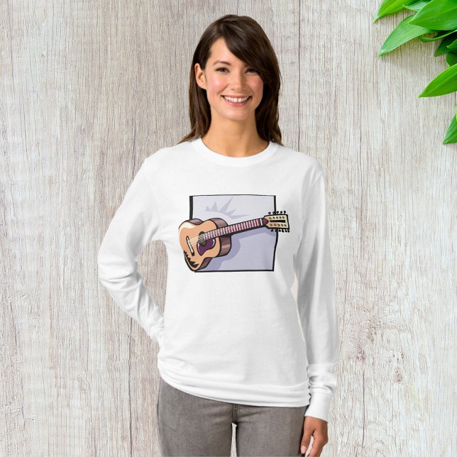 Retro Acoustic 12-String Guitar T Shirt (Skapare uppladdad)