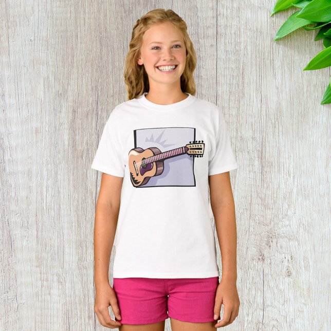 Retro Acoustic 12-String Guitar T Shirt (Skapare uppladdad)