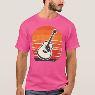 Retro Acoustic Guitar Guitarist Music Band Musicia T Shirt